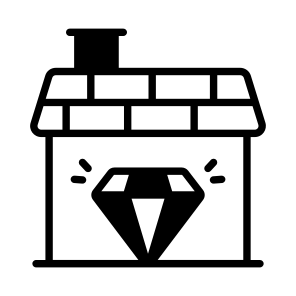Diamond, Asset, Home, House, Residence icon