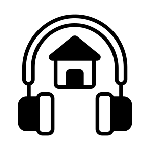 Headphones, Support, Service, Home, House icon