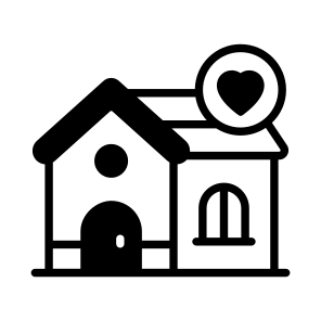 Love, Home, House, Residence, Property icon