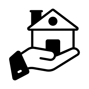 Offer, Hand, Home, House, Residence icon