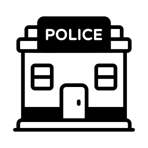 Police, Station, Entrance, Property, Estate icon