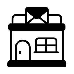 Post, Office, Entrance, Property, Estate icon