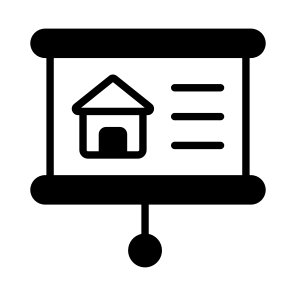 Presentation, Board, Home, House, Residence icon