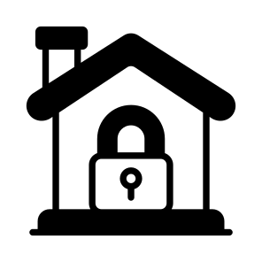 Secure, Lock, Home, House, Residence icon