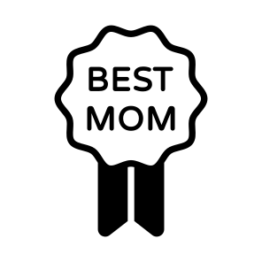 Best, Mom, Ribbon, Badge, Award icon