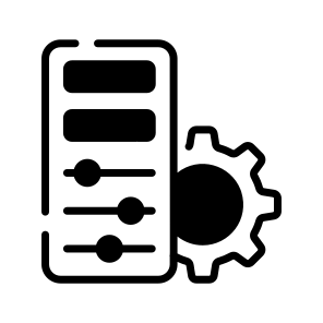 Configuration, Setup, Arrangement, Management, Setting icon