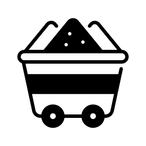 Mine Cart, Ore Cart, Mine Trolley, Mining Wagon, Mine Tram icon