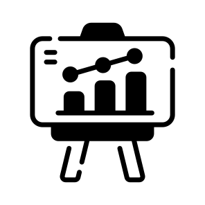 Presentation, Business, Analysis, Statistics, Infographics icon