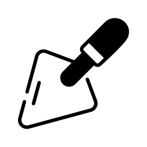 Trowel, Masonry, Tool, Plastering, Finishing icon
