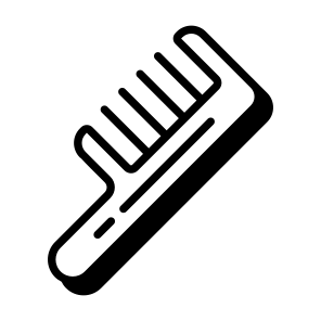 Comb, Detangler, Hairstyling, Hairdressing, Hair icon