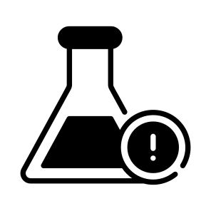 Failure, Beaker, Experiment, Glassware, Warning icon