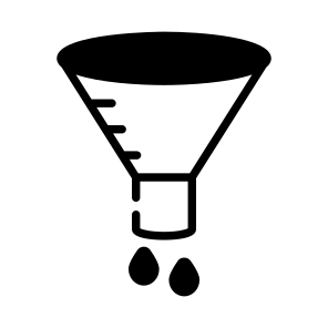 Funnel, Filter, Conversion, Drops, Droplets icon
