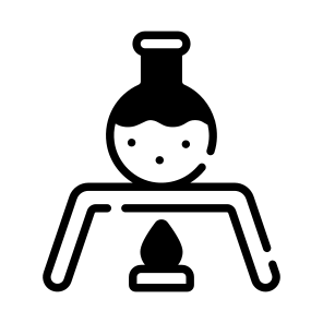 Heating, Experiment, Practical, Flask, Burner icon