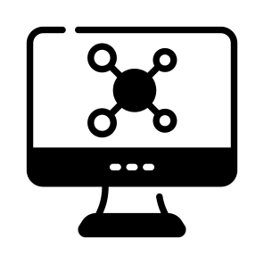Monitor, Compound, Device, Online, Molecules icon