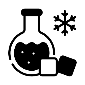 Nitrogen, Flask, Liquid, Frozen, Cubes icon