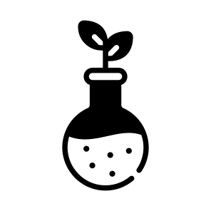 Plant, Flask, Beaker, Leaves, Organic icon