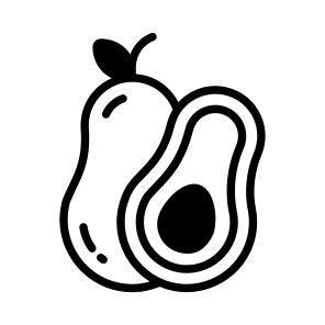 Avocado, Fruit, Guacamole, Food, Edible icon