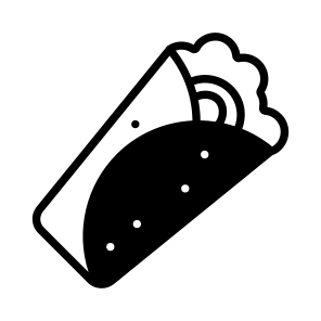 Burrito, Wrap, Tortilla, Roll, Snack icon