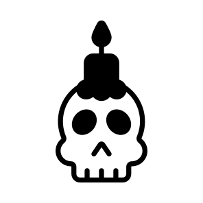 Candle, Death, Skullcap, Candlelight, Illumination icon
