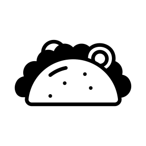 Taco, Wrap, Tortilla, Snack, Food icon