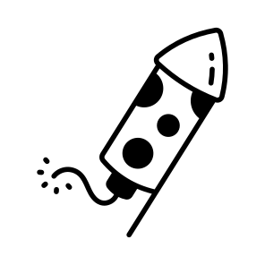 Firework, Rocket, Firecracker, Christmas, Celebration, icon