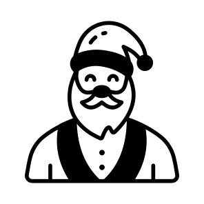 Santa, Claus, Christmas, Holiday, Festive, icon