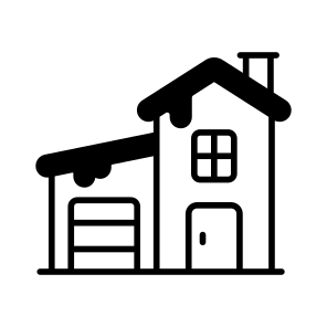 Winter, House, Snow, Christmas, New Year, icon