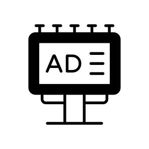 Billboard, Advertising, Marketing, Promotion, Campaign icon
