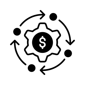 Money, Cycle, Growth, Flow, Business icon