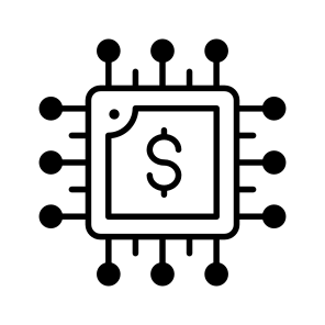 Money, Process, Ai, Chip, Fintech icon