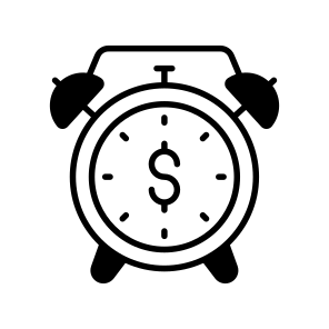 Time Is Money, Alarm, Clock, Money, Finance icon