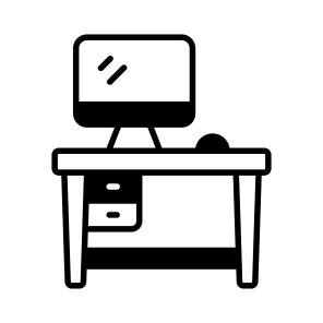 Workplace, Computer, Desk, Workstation, Office icon