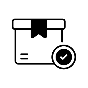 Confirmed, Parcel, Package, Delivery, Logistics icon