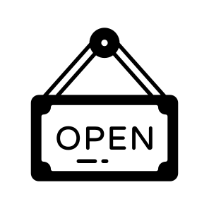 Open, Board, Shop, Store, Announcement icon