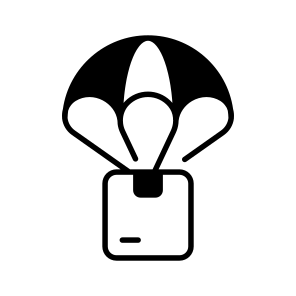 Parachute, Delivery, Air, Airdrop, Shipping icon