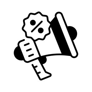 Promotion, Marketing, Offer, Announcement, Discount icon