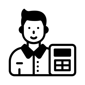 Accountant, Calculation, Bookkeeper, Estimation, Manger icon