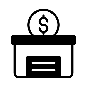 Box, Cashbox, Donation, Contribution, Money icon