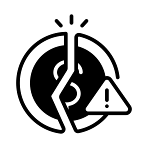 Dollar, Loss, Waste, Broken, Cracked icon