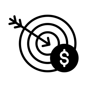 Investment, Profit, Money, Target, Aim icon