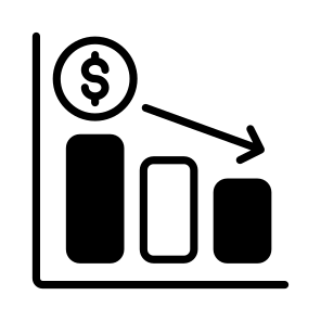 Loss, Recession, Decline, Investment, Monetary icon