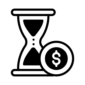 Money, Deadline, Instalment, Payment, Timekeeper icon