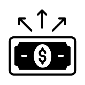 Money, Distribution, Wealth, Fund, Payment icon