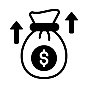 Money, Growth, Investment, Profit, Revenue icon