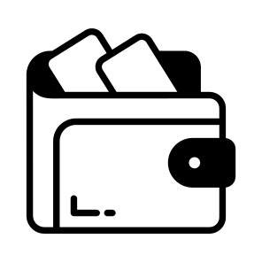 Wallet, Purse, Billfold, Cardholder, Notecase icon