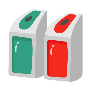 Dustbin, Bins, Trash, Waste, Garbage icon