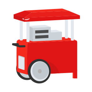 Food, Cart, Booth, Kiosk, Stall icon