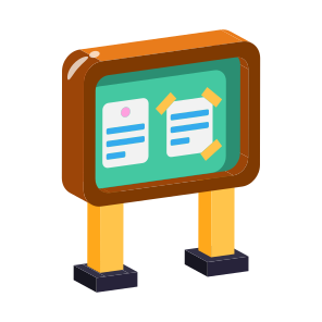 Noticeboard, Board, Notice, Info, Message icon