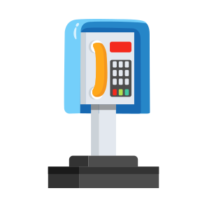 Telephone, Kiosk, Terminal, Phone, Pole icon