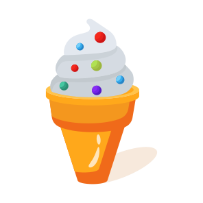 Cream, Gelato, Cone, Sundae, Frozen icon